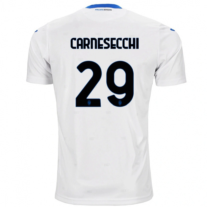 Danxen Kid Marco Carnesecchi #29 White Away Jersey 2024/25 T-Shirt