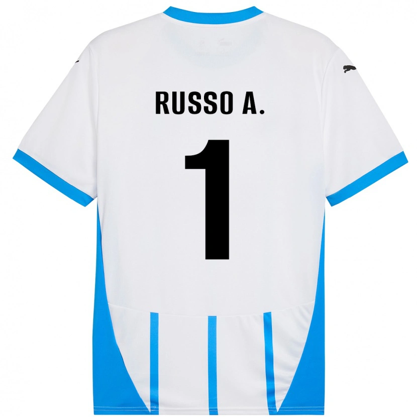 Danxen Kid Alessandro Russo #1 White Blue Away Jersey 2024/25 T-Shirt