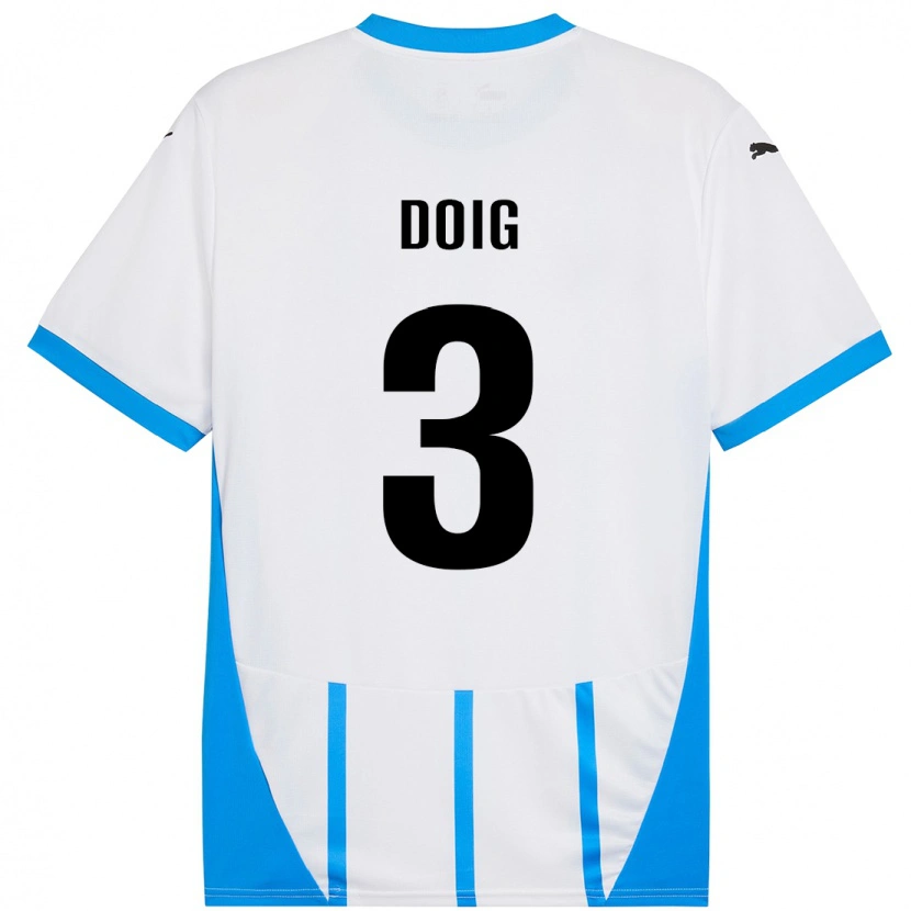 Danxen Kid Josh Doig #3 White Blue Away Jersey 2024/25 T-Shirt