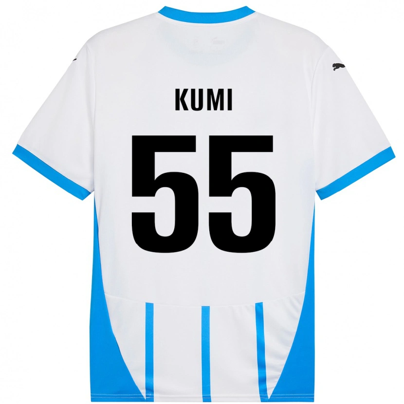 Danxen Kid Justin Kumi #55 White Blue Away Jersey 2024/25 T-Shirt