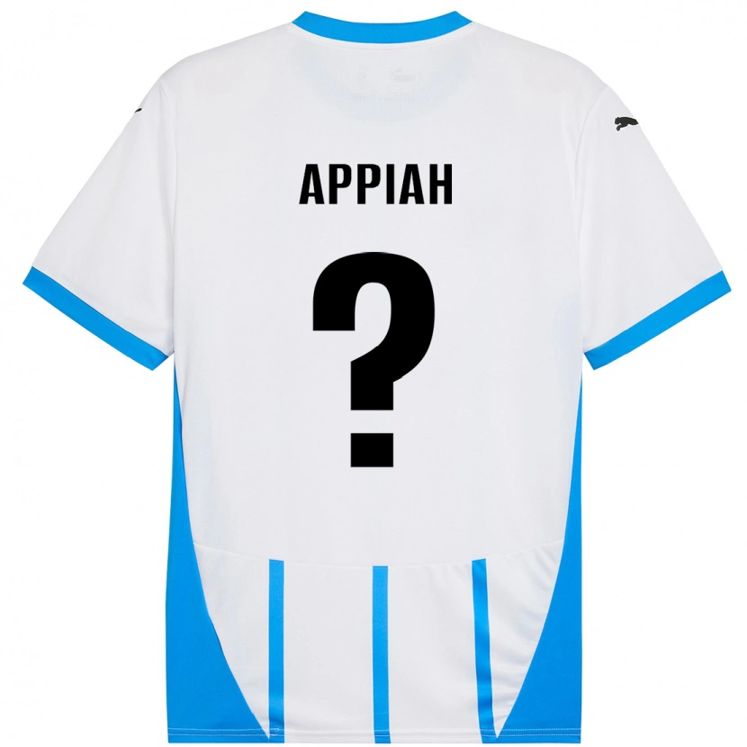 Danxen Kid Lorenzo Appiah #0 White Blue Away Jersey 2024/25 T-Shirt