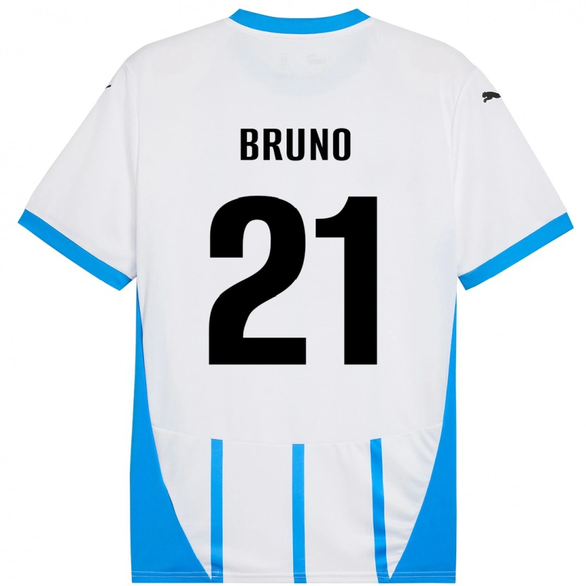 Danxen Kid Kevin Bruno #21 White Blue Away Jersey 2024/25 T-Shirt