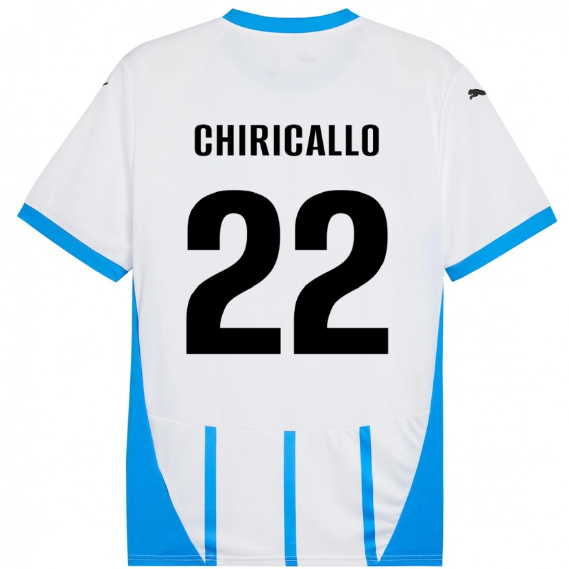 Danxen Kid Giovanni Chiricallo #22 White Blue Away Jersey 2024/25 T-Shirt