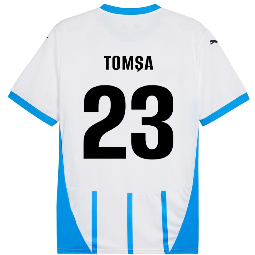 Danxen Kid Troy Tomșa #23 White Blue Away Jersey 2024/25 T-Shirt