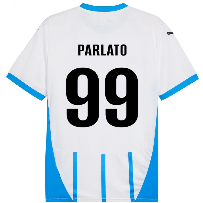 Danxen Kid Claudio Parlato #99 White Blue Away Jersey 2024/25 T-Shirt