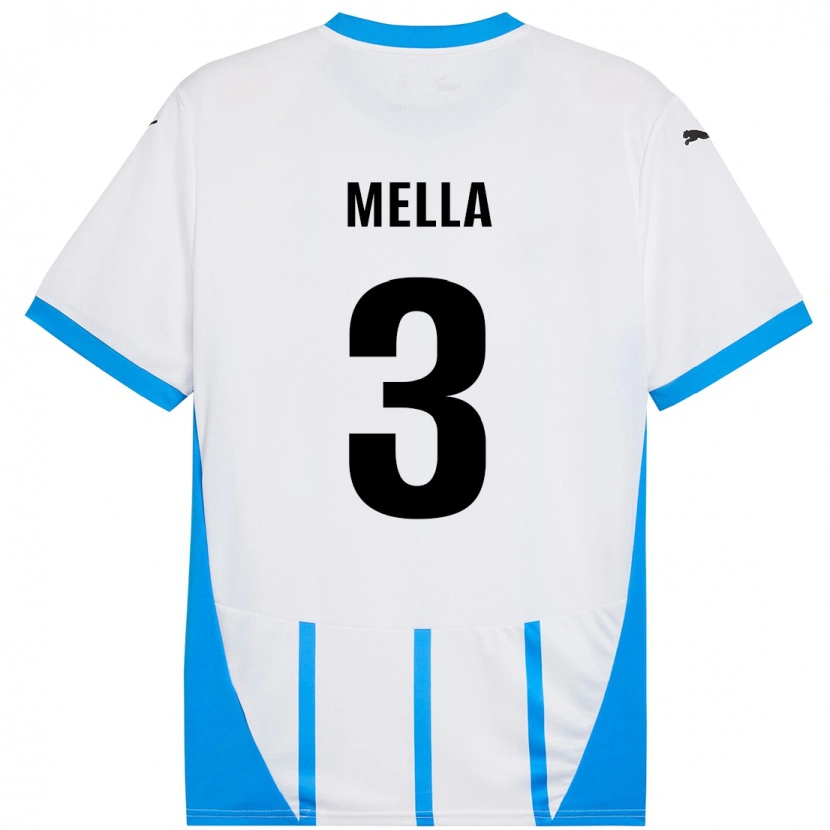 Danxen Kid Sara Mella #3 White Blue Away Jersey 2024/25 T-Shirt