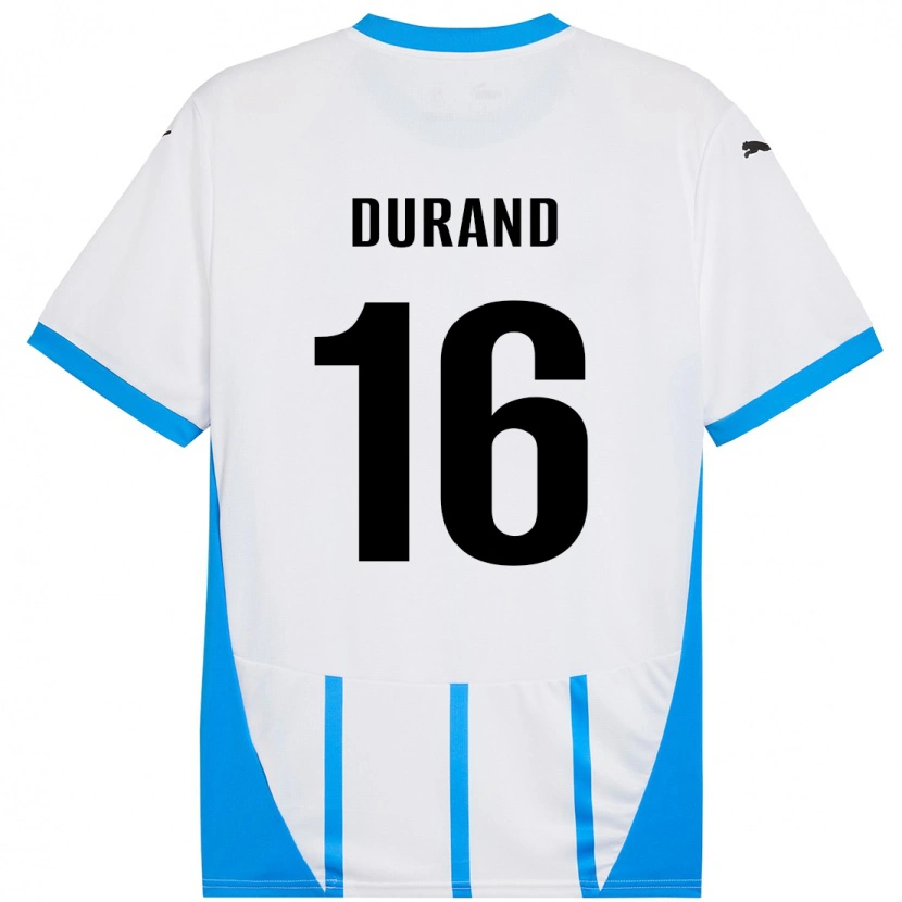 Danxen Kid Solène Durand #16 White Blue Away Jersey 2024/25 T-Shirt