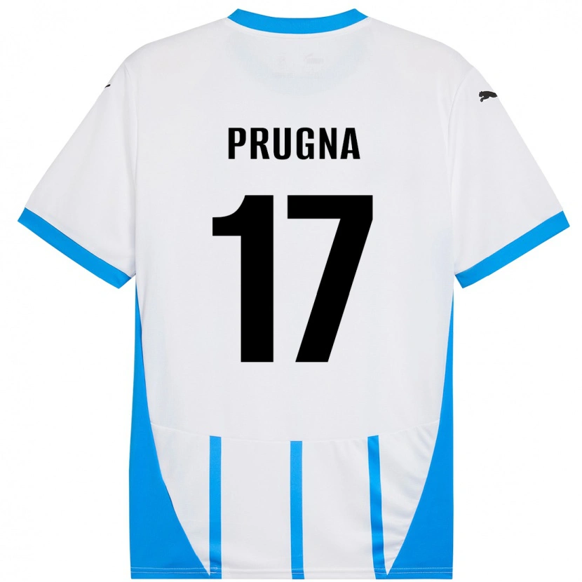 Danxen Kid Cecilia Prugna #17 White Blue Away Jersey 2024/25 T-Shirt