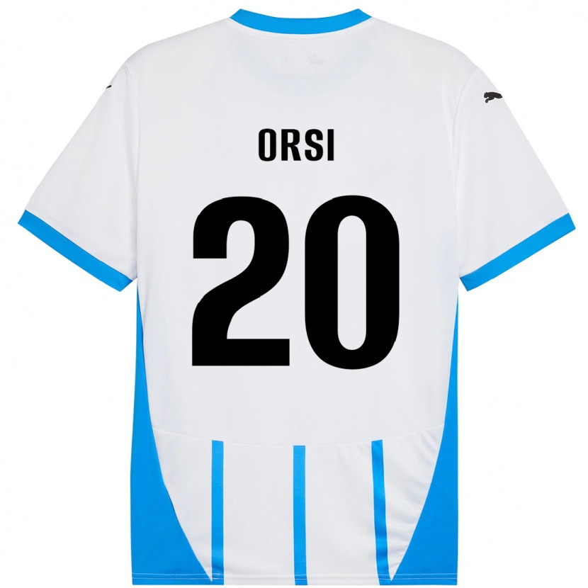 Danxen Kid Benedetta Orsi #20 White Blue Away Jersey 2024/25 T-Shirt