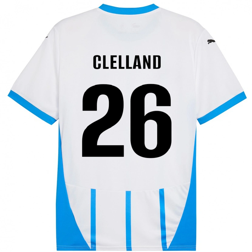 Danxen Kid Lana Clelland #26 White Blue Away Jersey 2024/25 T-Shirt