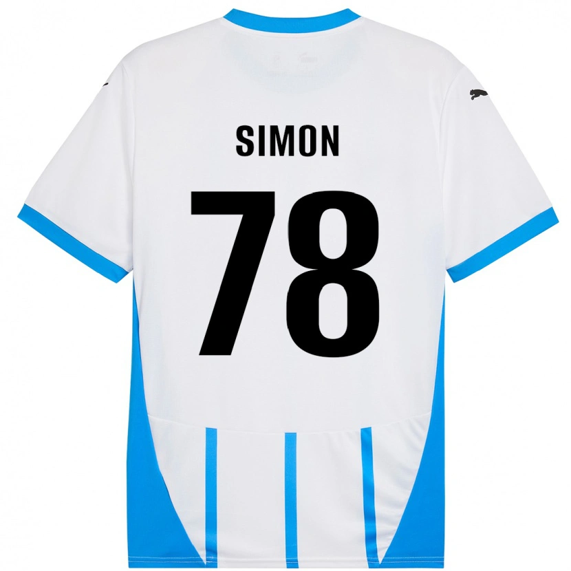 Danxen Kid Bénédicte Simon #78 White Blue Away Jersey 2024/25 T-Shirt