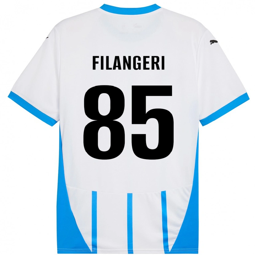 Danxen Kid Maria Luisa Filangeri #85 White Blue Away Jersey 2024/25 T-Shirt