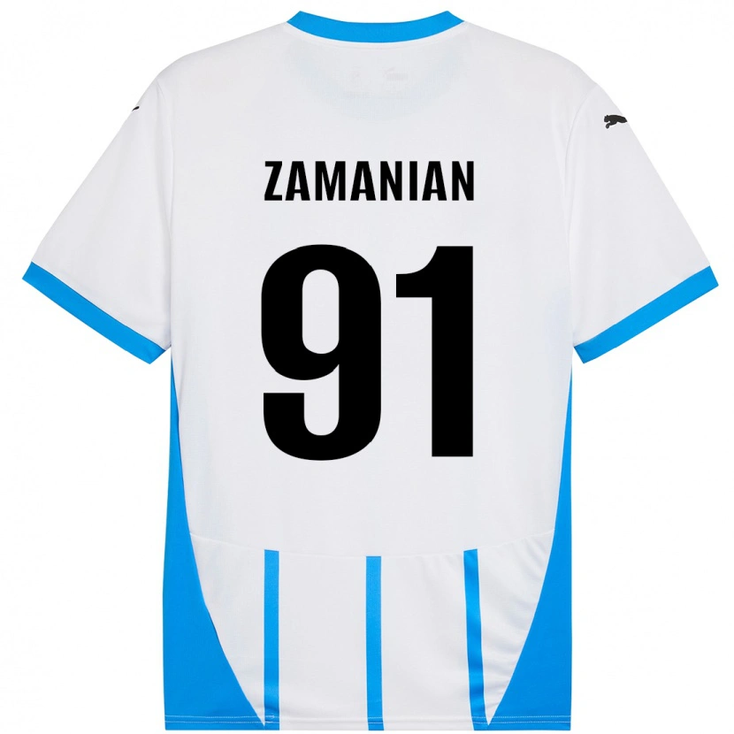 Danxen Kid Annahita Zamanian #91 White Blue Away Jersey 2024/25 T-Shirt