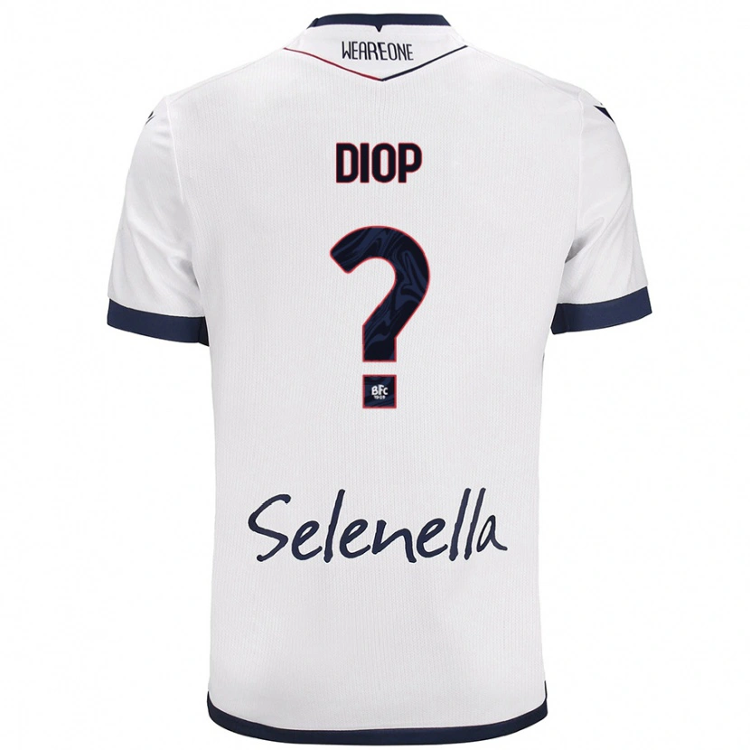 Danxen Kid Saer Diop #0 White Royal Blue Away Jersey 2024/25 T-Shirt