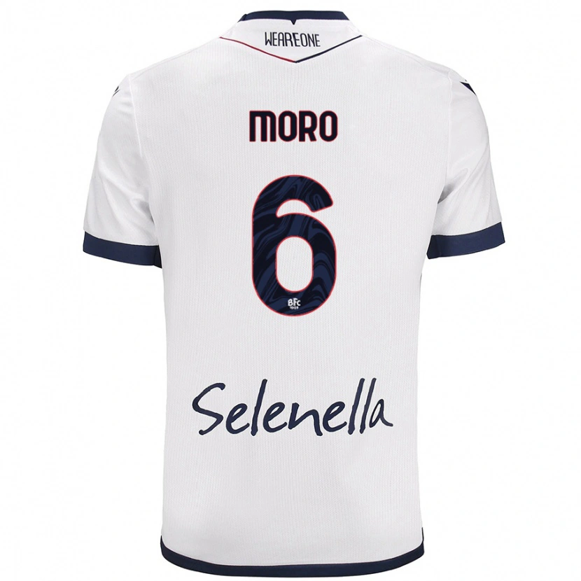 Danxen Kid Nikola Moro #6 White Royal Blue Away Jersey 2024/25 T-Shirt