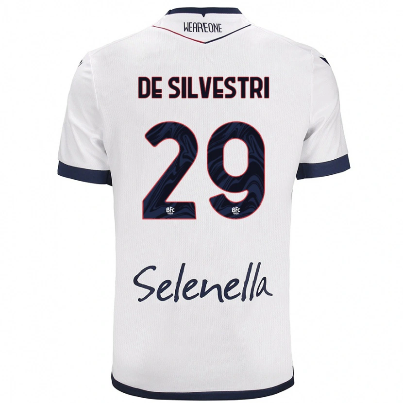 Danxen Kid Lorenzo De Silvestri #29 White Royal Blue Away Jersey 2024/25 T-Shirt