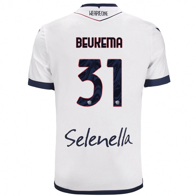 Danxen Kid Sam Beukema #31 White Royal Blue Away Jersey 2024/25 T-Shirt