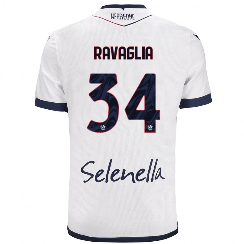 Danxen Kid Federico Ravaglia #34 White Royal Blue Away Jersey 2024/25 T-Shirt