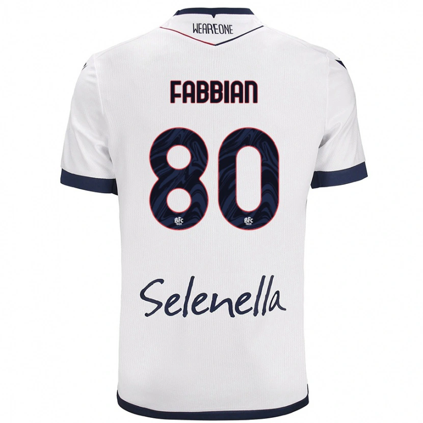 Danxen Kid Giovanni Fabbian #80 White Royal Blue Away Jersey 2024/25 T-Shirt