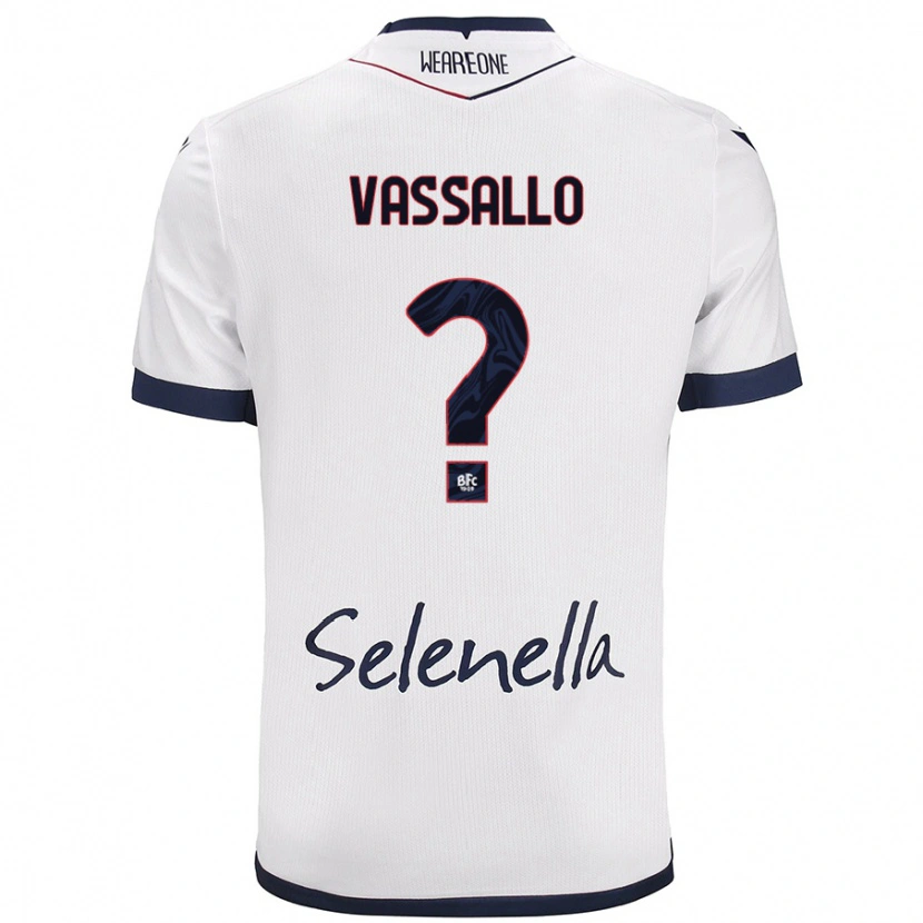 Danxen Kid Giacomo Vassallo #0 White Royal Blue Away Jersey 2024/25 T-Shirt