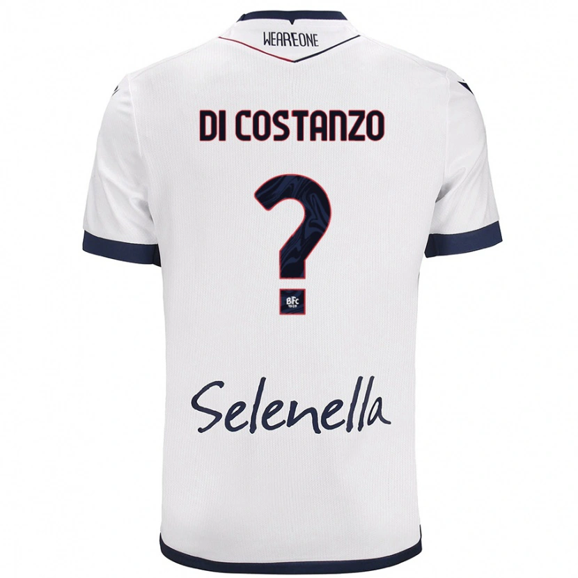 Danxen Kid Raffaele Maria Di Costanzo #0 White Royal Blue Away Jersey 2024/25 T-Shirt