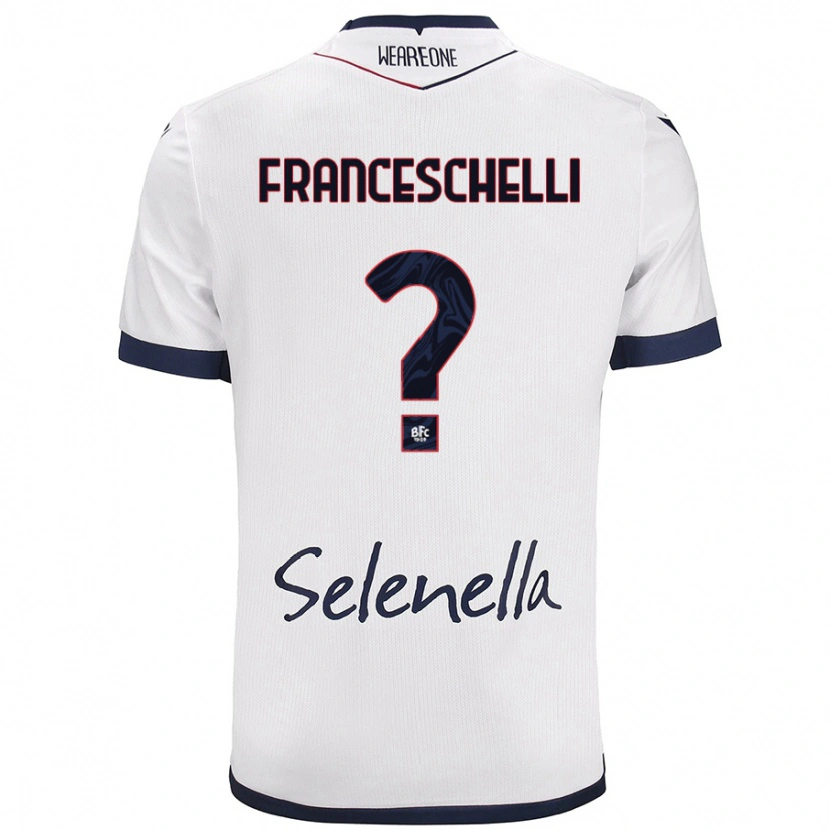 Danxen Kid Matteo Franceschelli #0 White Royal Blue Away Jersey 2024/25 T-Shirt