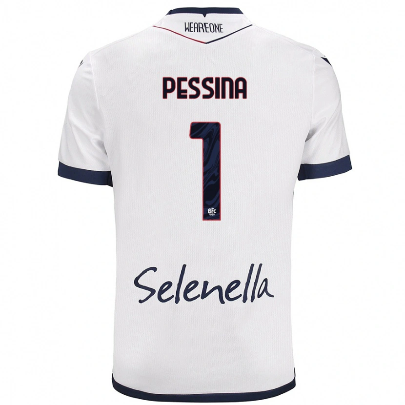 Danxen Kid Massimo Pessina #1 White Royal Blue Away Jersey 2024/25 T-Shirt