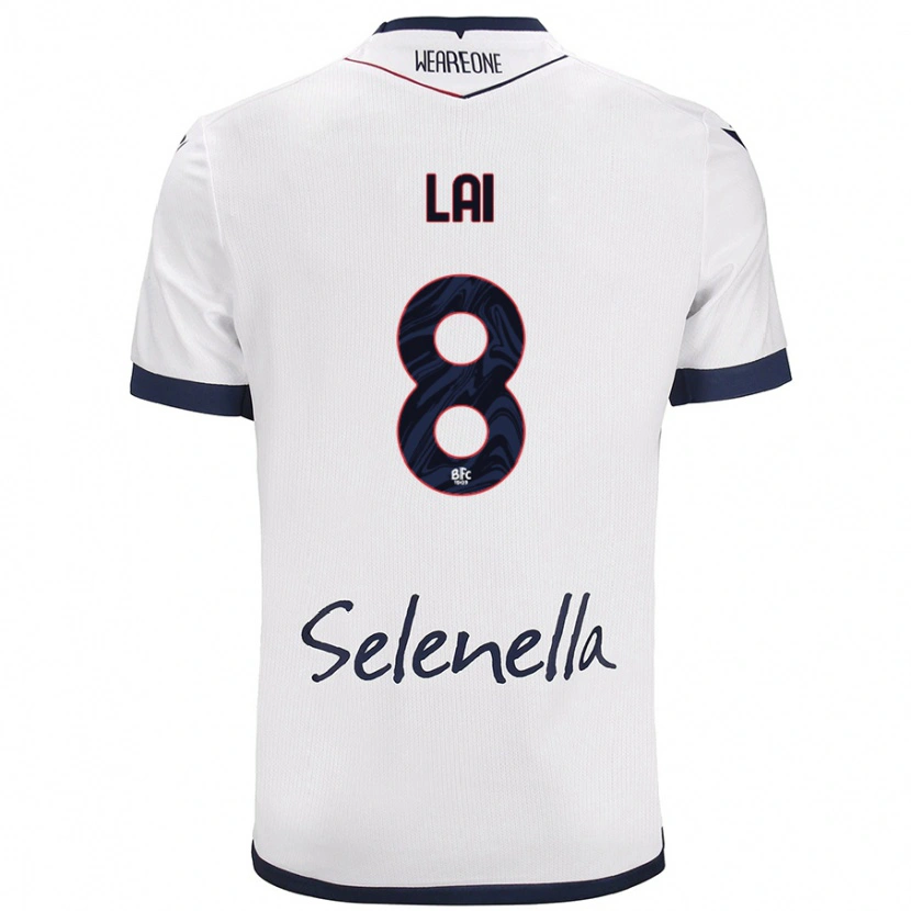 Danxen Kid Luca Lai #8 White Royal Blue Away Jersey 2024/25 T-Shirt