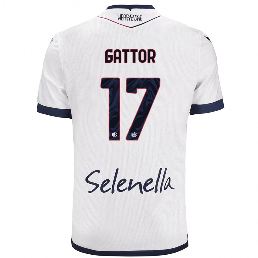 Danxen Kid Gianluca Gattor #17 White Royal Blue Away Jersey 2024/25 T-Shirt