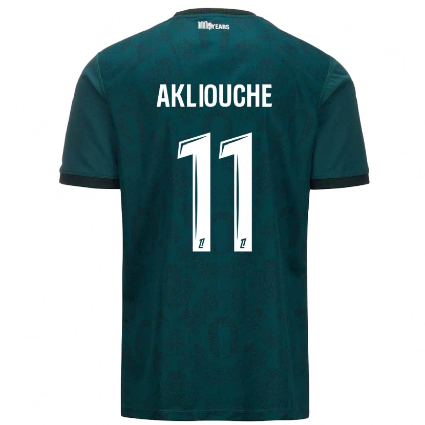 Danxen Kid Maghnes Akliouche #11 Dark Green Away Jersey 2024/25 T-Shirt