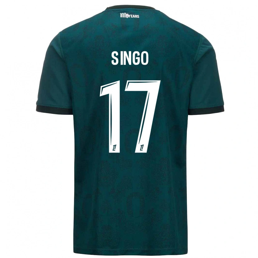 Danxen Kid Wilfried Singo #17 Dark Green Away Jersey 2024/25 T-Shirt