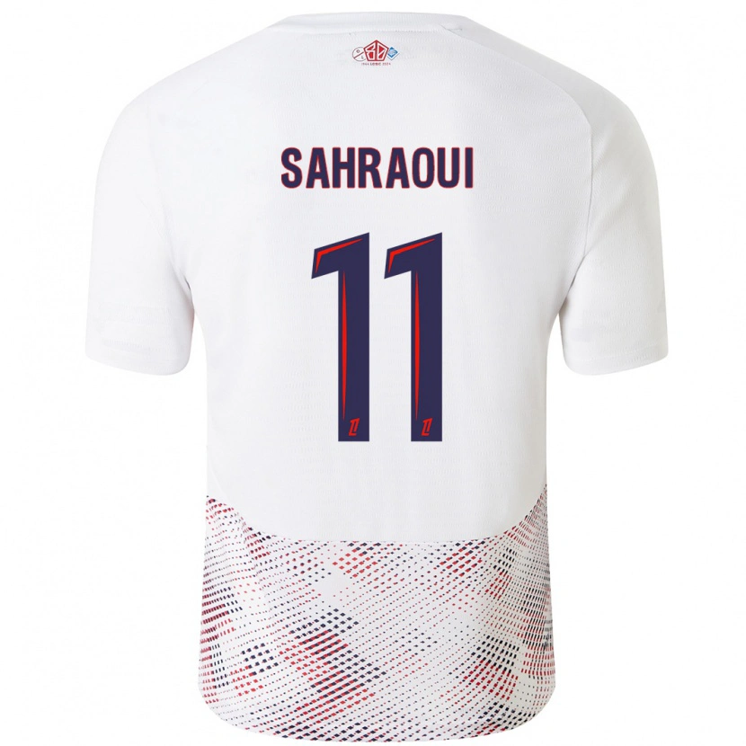 Danxen Kid Osame Sahraoui #11 White Royal Blue Away Jersey 2024/25 T-Shirt