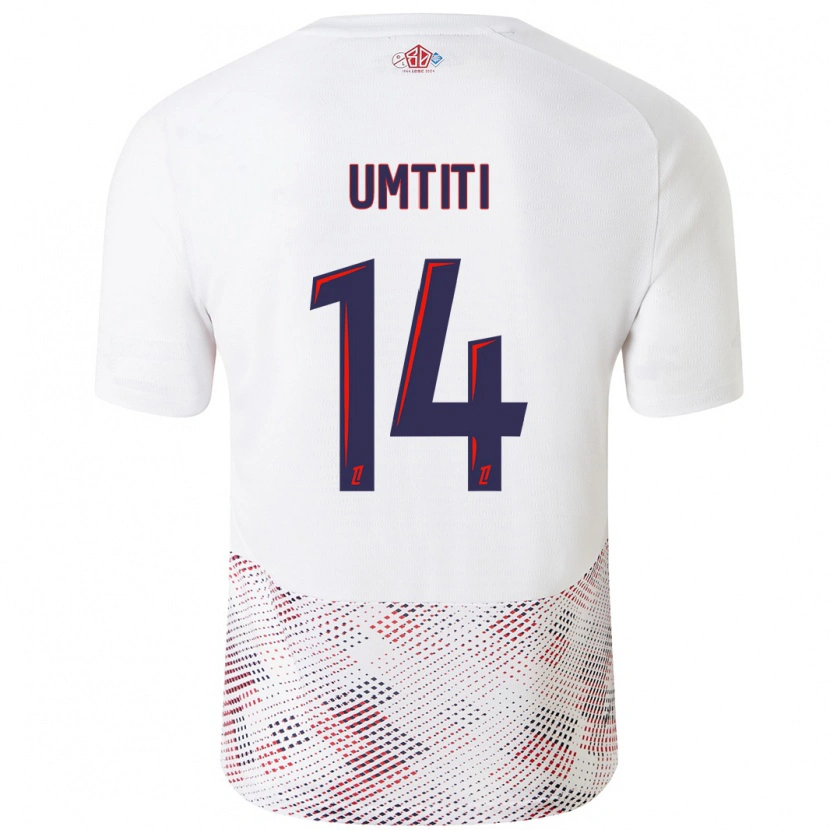 Danxen Kid Samuel Umtiti #14 White Royal Blue Away Jersey 2024/25 T-Shirt