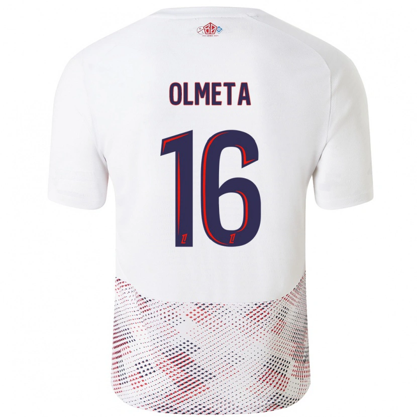 Danxen Kid Lisandru Olmeta #16 White Royal Blue Away Jersey 2024/25 T-Shirt