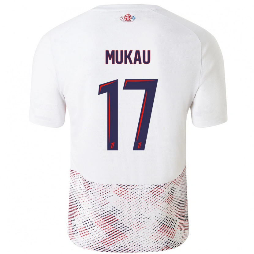 Danxen Kid Ngal'ayel Mukau #17 White Royal Blue Away Jersey 2024/25 T-Shirt