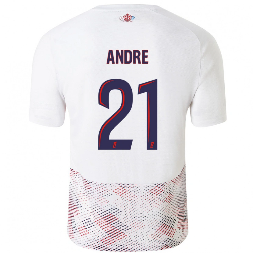 Danxen Kid Benjamin André #21 White Royal Blue Away Jersey 2024/25 T-Shirt