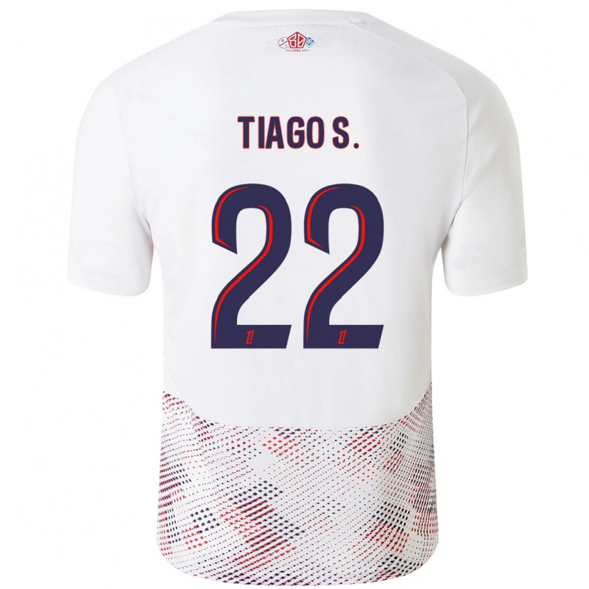 Danxen Kid Tiago Santos #22 White Royal Blue Away Jersey 2024/25 T-Shirt