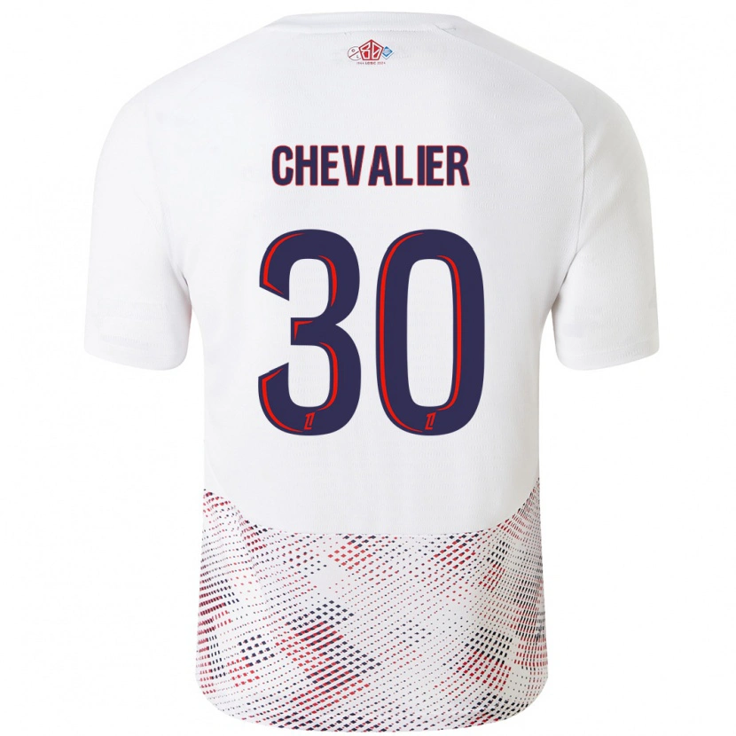 Danxen Kid Lucas Chevalier #30 White Royal Blue Away Jersey 2024/25 T-Shirt