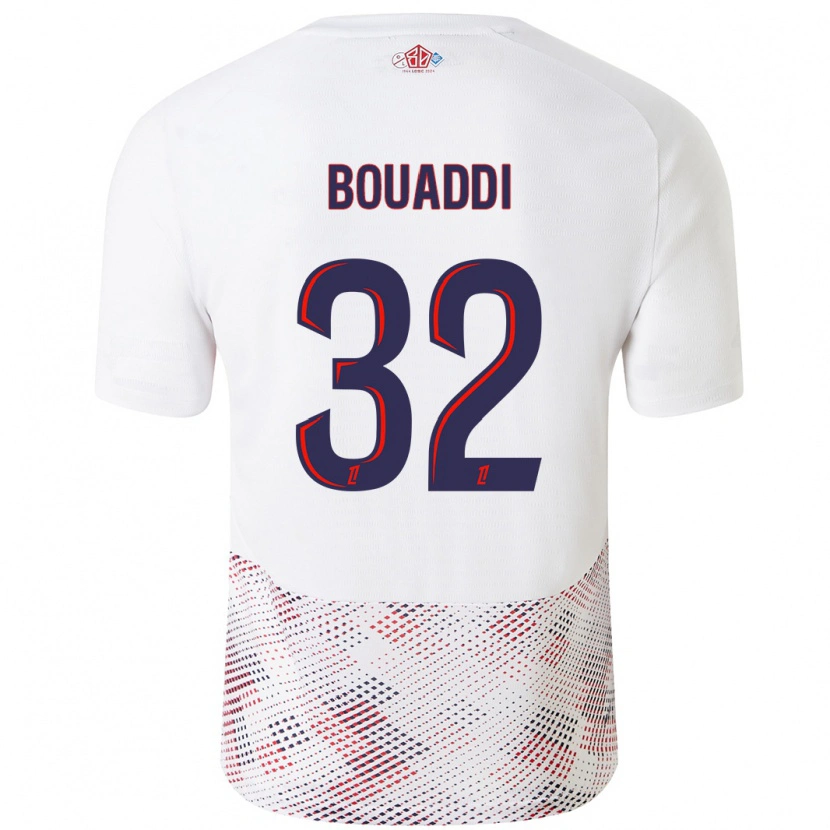 Danxen Kid Ayyoub Bouaddi #32 White Royal Blue Away Jersey 2024/25 T-Shirt