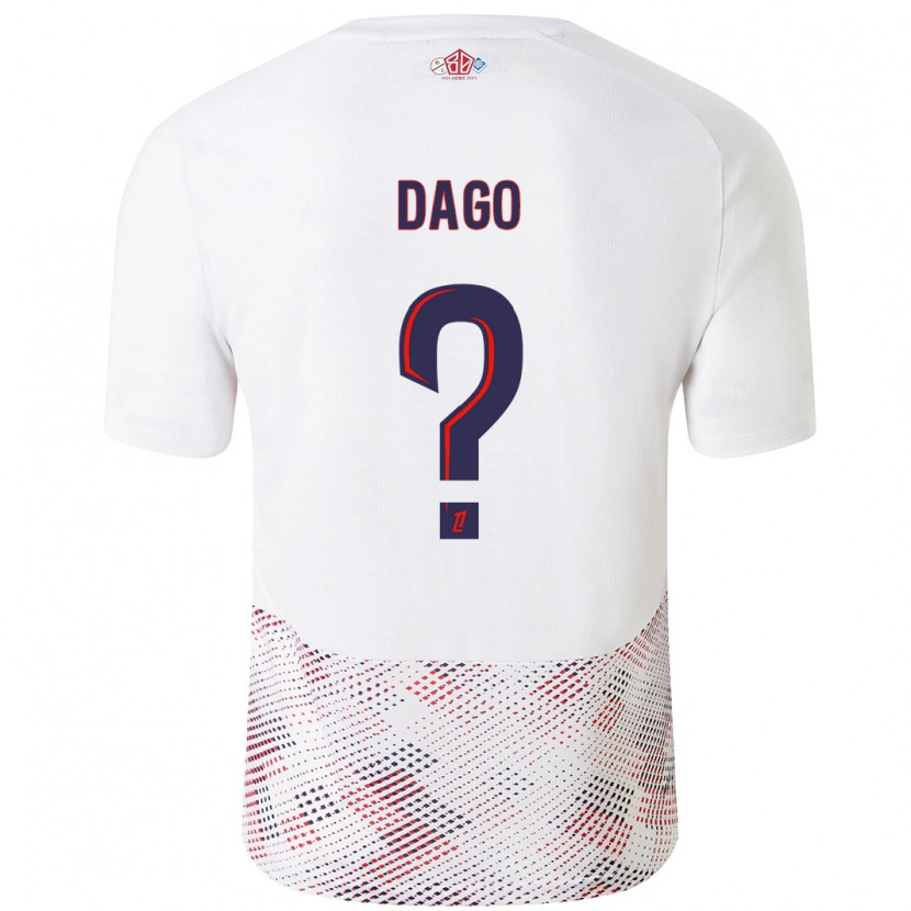 Danxen Kid Trévis Dago #0 White Royal Blue Away Jersey 2024/25 T-Shirt