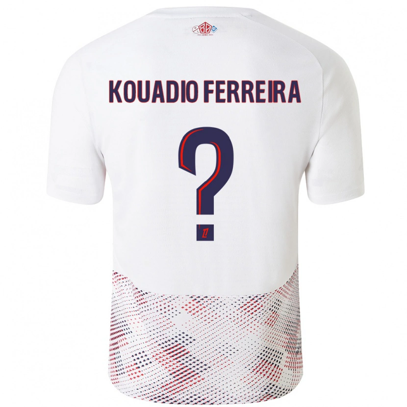 Danxen Kid Wilfrid Kouadio Ferreira #0 White Royal Blue Away Jersey 2024/25 T-Shirt