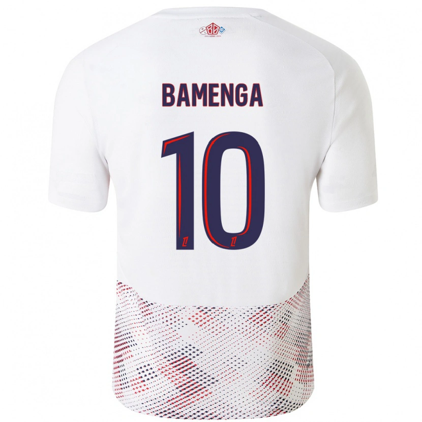 Danxen Kid Naomie Bamenga #10 White Royal Blue Away Jersey 2024/25 T-Shirt