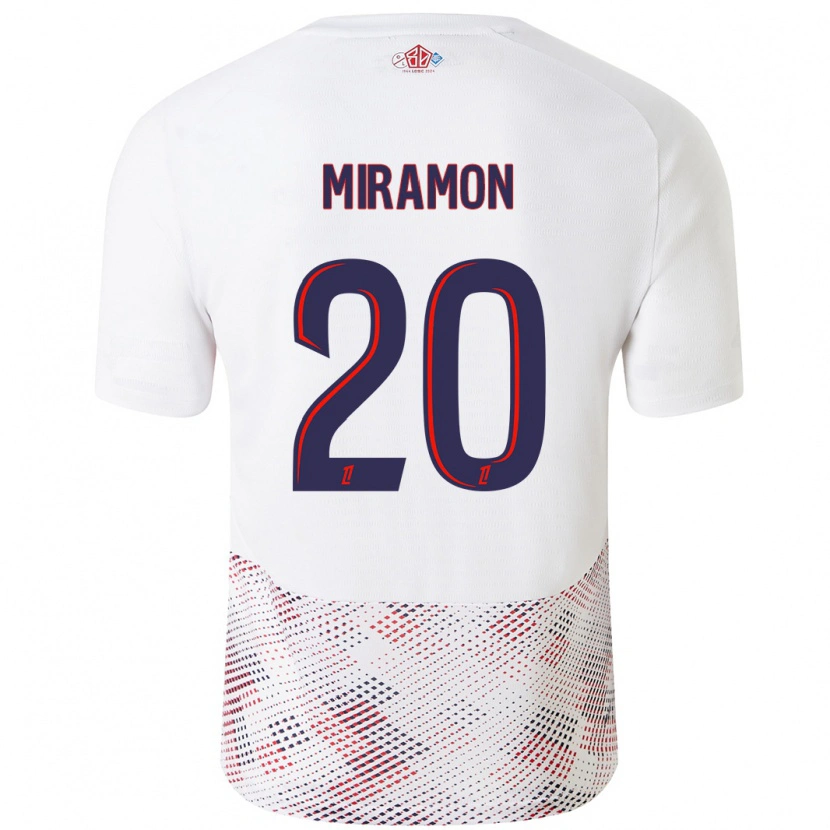 Danxen Kid Ignacio Miramón #20 White Royal Blue Away Jersey 2024/25 T-Shirt