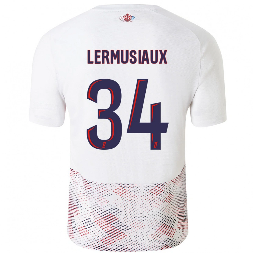 Danxen Kid Chrystal Lermusiaux #34 White Royal Blue Away Jersey 2024/25 T-Shirt