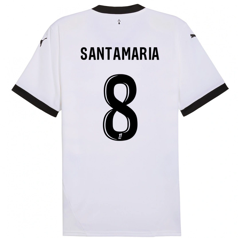 Danxen Kid Baptiste Santamaria #8 White Black Away Jersey 2024/25 T-Shirt