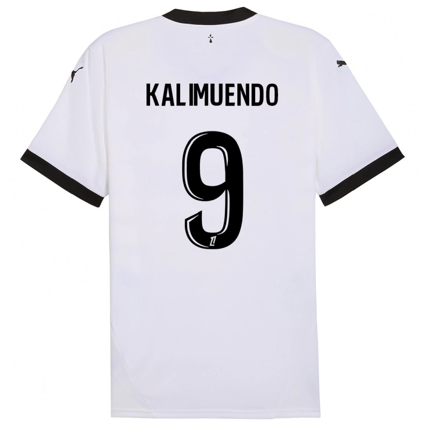 Danxen Kid Arnaud Kalimuendo #9 White Black Away Jersey 2024/25 T-Shirt