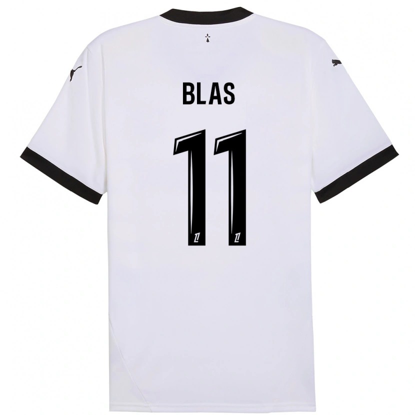 Danxen Kid Ludovic Blas #11 White Black Away Jersey 2024/25 T-Shirt