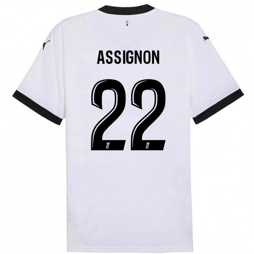 Danxen Kid Lorenz Assignon #22 White Black Away Jersey 2024/25 T-Shirt