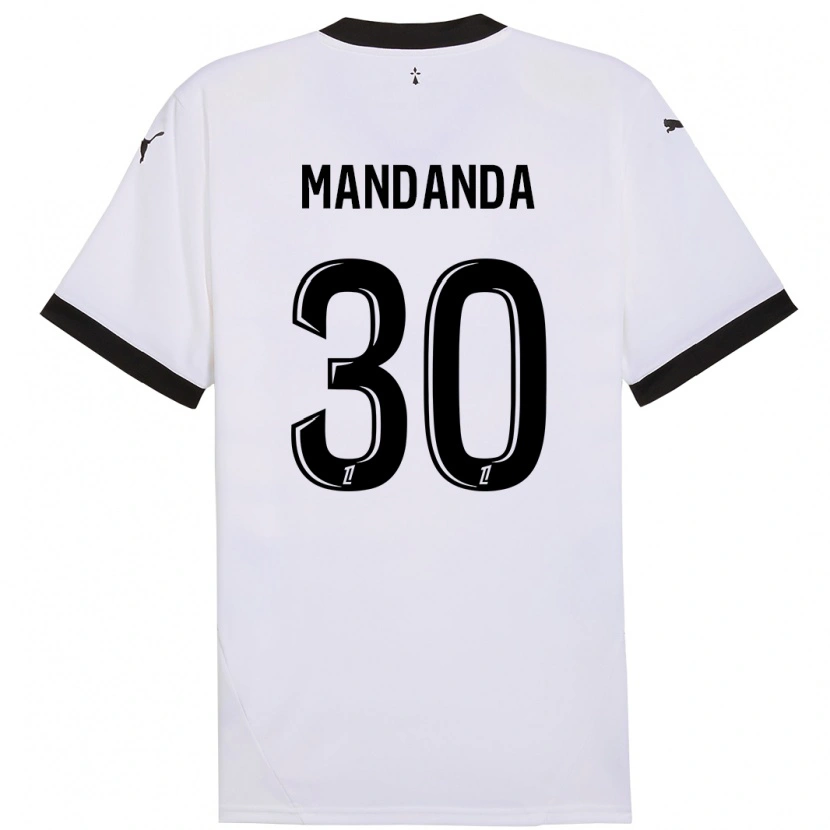 Danxen Kid Steve Mandanda #30 White Black Away Jersey 2024/25 T-Shirt