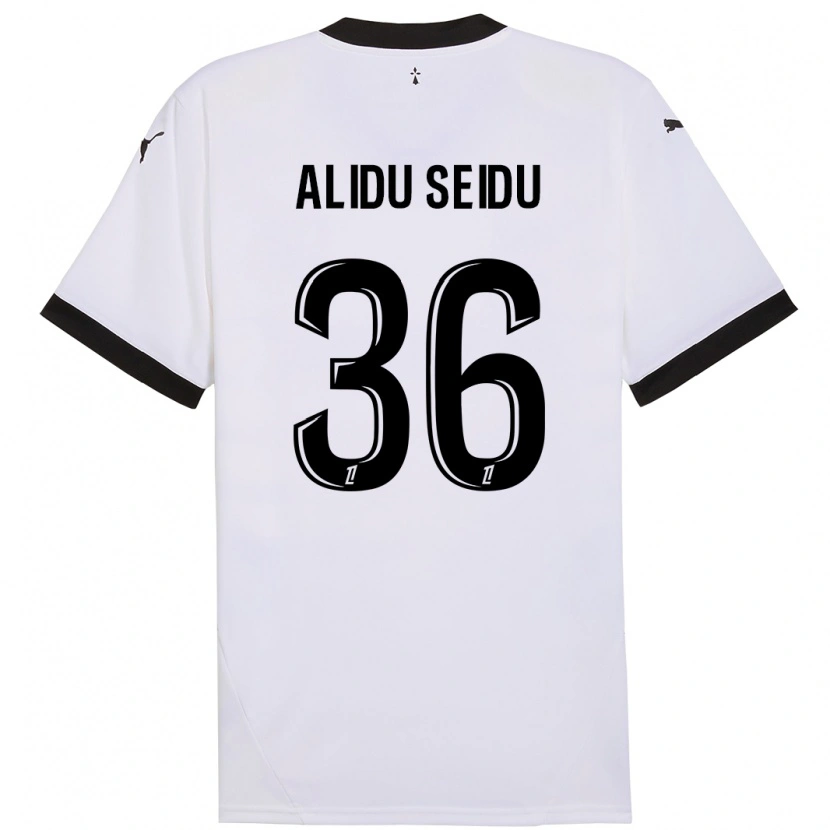 Danxen Kid Alidu Seidu #36 White Black Away Jersey 2024/25 T-Shirt